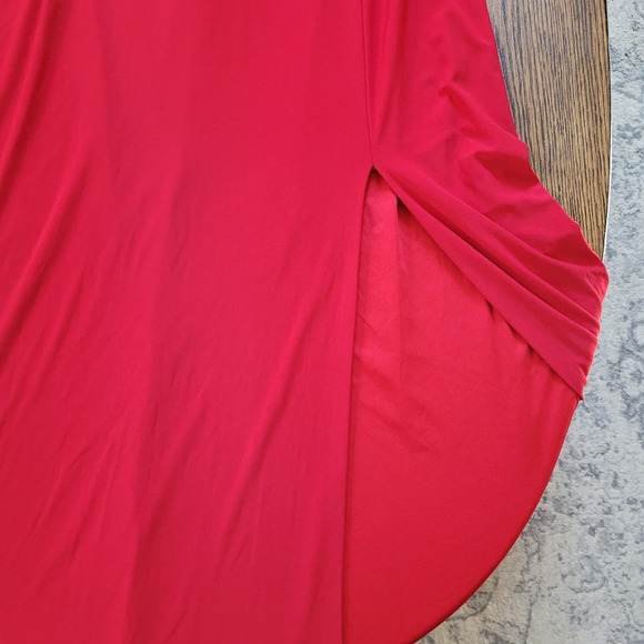 Nightway Red Strappy Back Beaded A-Line Gown Size Women's 12 NEW with Tags - Picture 4 of 16